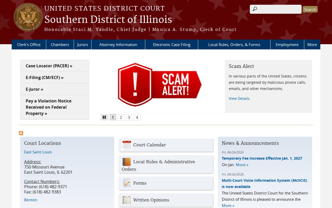 Southern District federal criminal court cases for Cass County