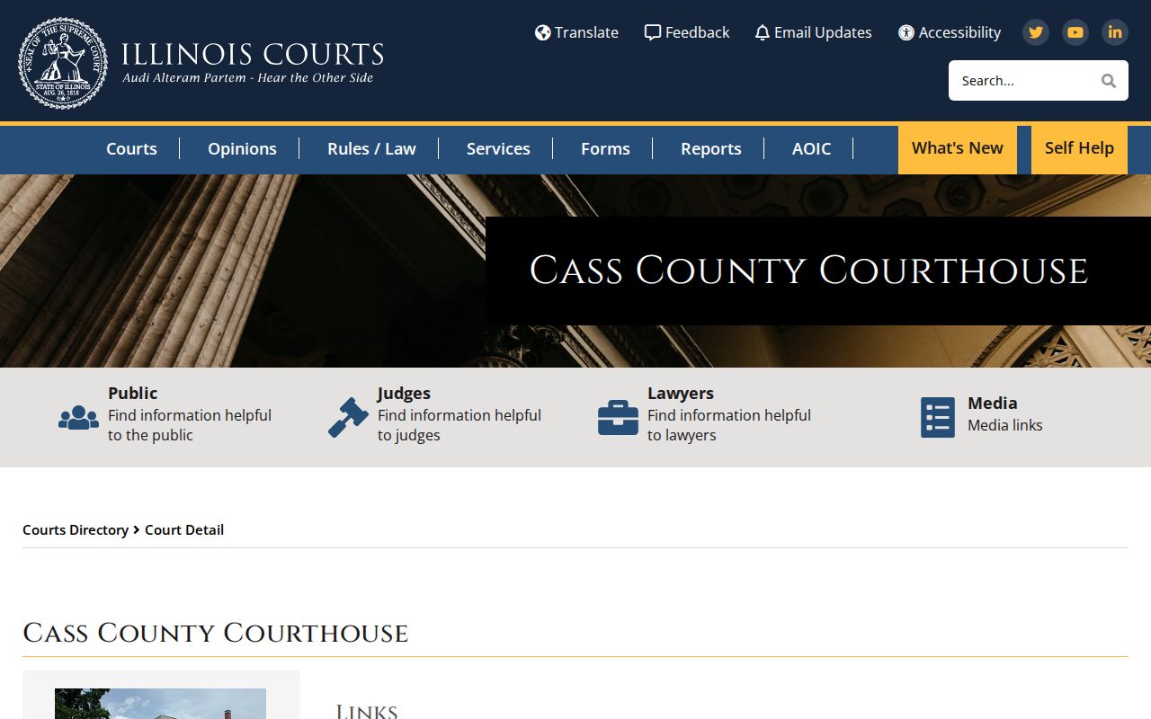 Cass County Courthouse criminal records directory