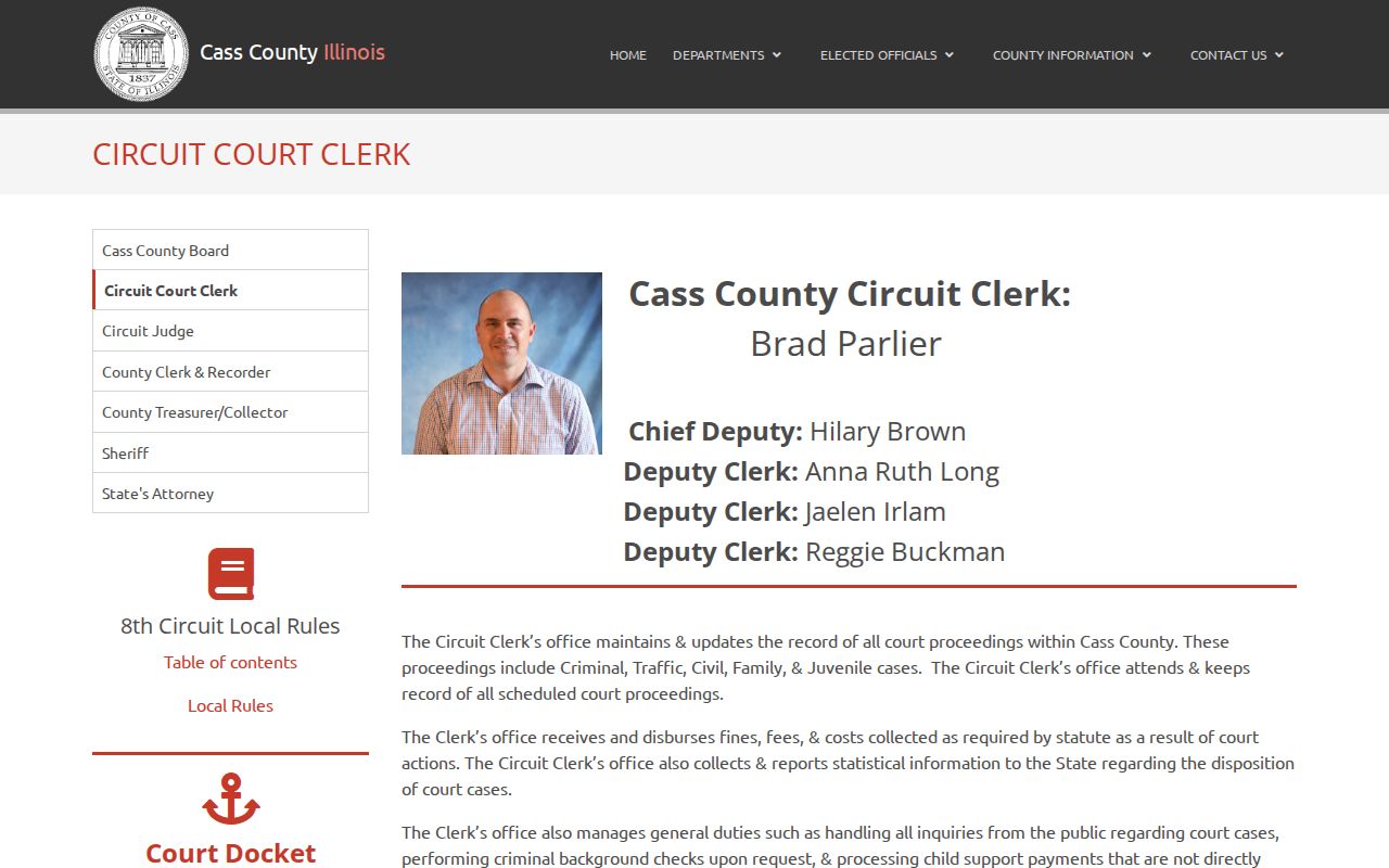 Cass County criminal court records at the Circuit Clerk