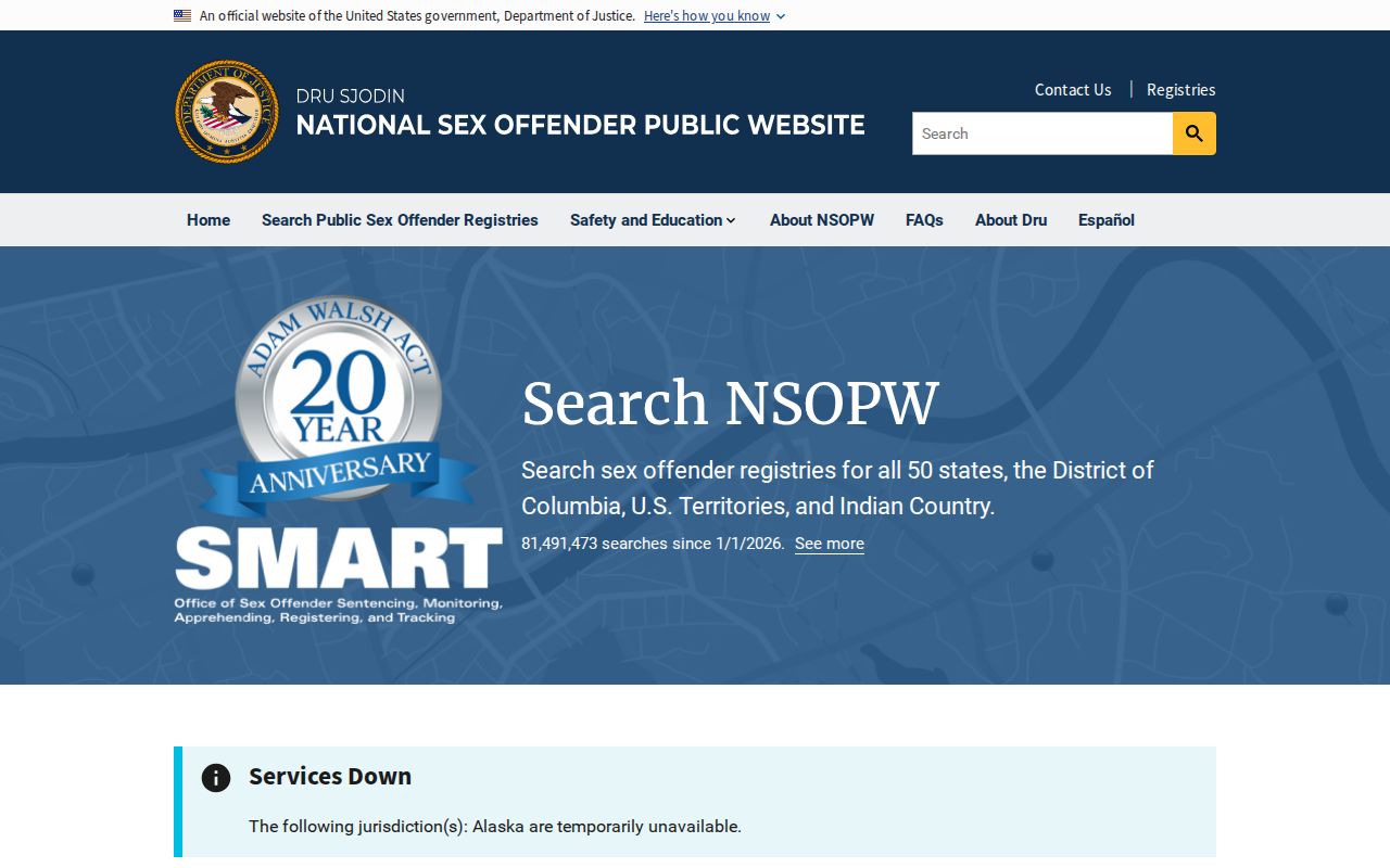 National search for Cass County sex offender records